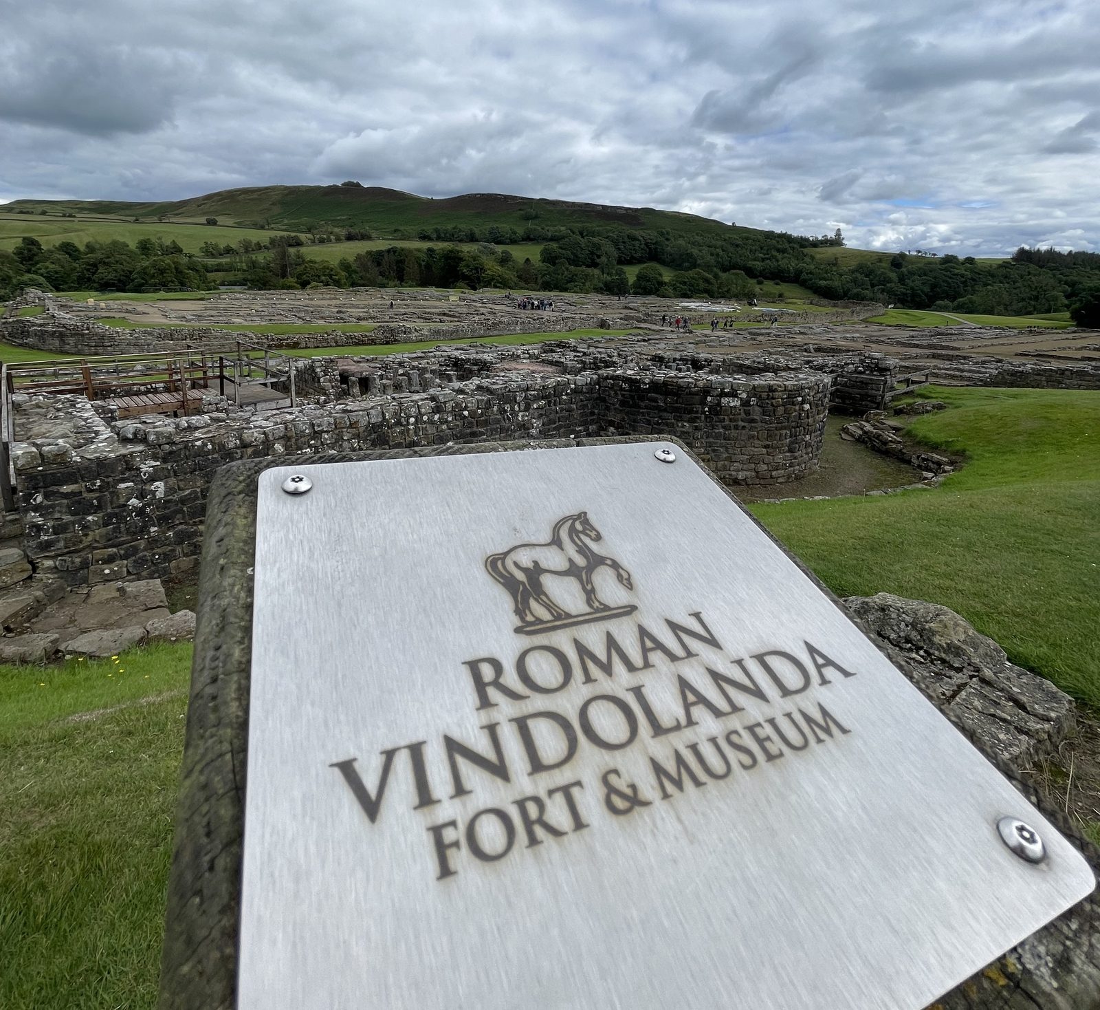 The Roman fort ruins at Vindolanda near Hadrian's Wall